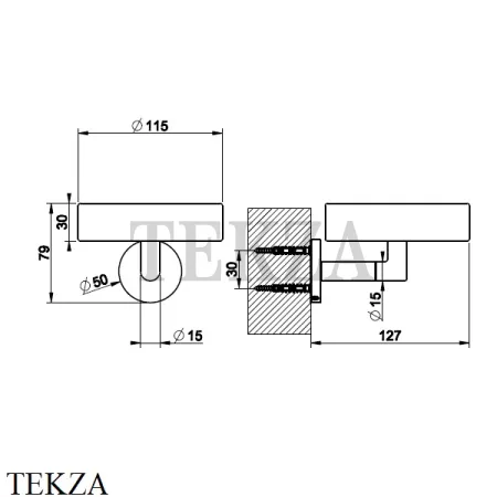 Gessi ANELLO Мыльница настенная композит черный 63702-707, Black Metal Brushed