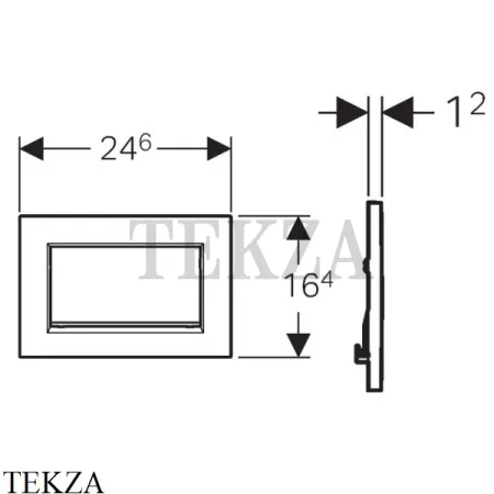 Geberit Sigma30 Клавиша смыва защита от отпечатков 115.893.14.1, черный матовый/хром глянец