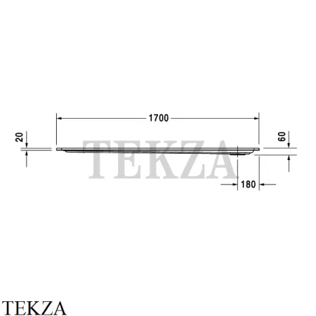 Duravit Starck Душевой поддон прямоугольный 170х90 см 720133000000000, акрил, белый глянец