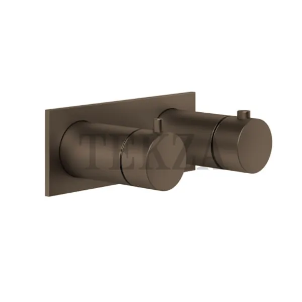 Gessi Ingranaggio-Anello Термостат для душа на планке, 1 поток, внешняя часть 63332-845, Dark Bronze