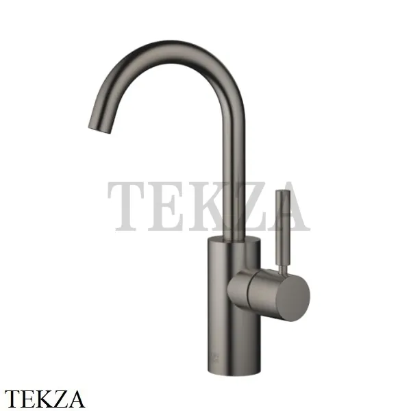 Dornbracht Meta Смеситель для раковины поворотный, с донным клапаном 33510661-99, Dark Platinum matt