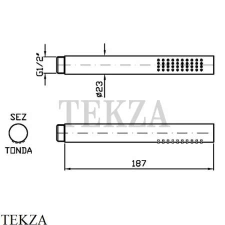 Zucchetti Ручной душ из нержавеющей стали Z94249.XP41, золото brushed