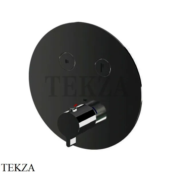 Newform XT Термостат для душа с кнопки Select на 2 потока 70402E.01.093, черный матовый
