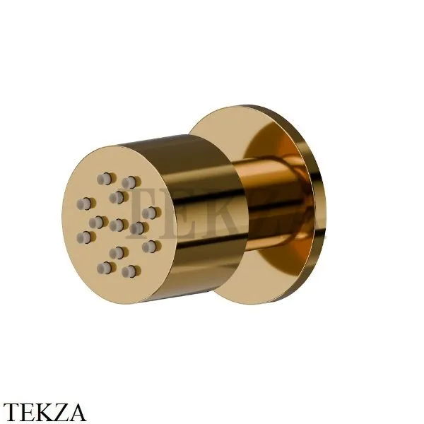 Newform Боковая регулируемая круглая форсунка 553.61.020, PVD Glossy Gold