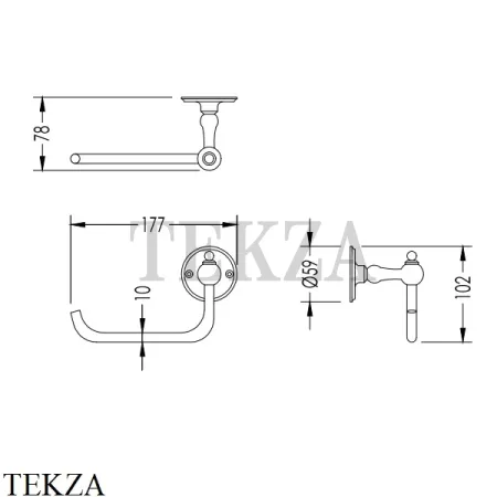 Devon&Devon OLD NAVY Бумагодержатель без крышки MIL610OT, золото светлое глянец