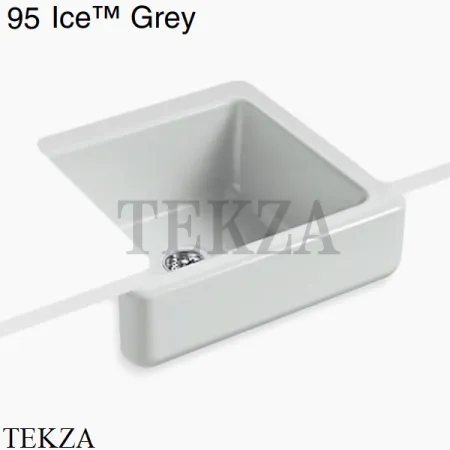 Kohler Whitehaven Мойка для кухни встраиваемая снизу с узким фартуком K-5664-0, чугун, белый глянец