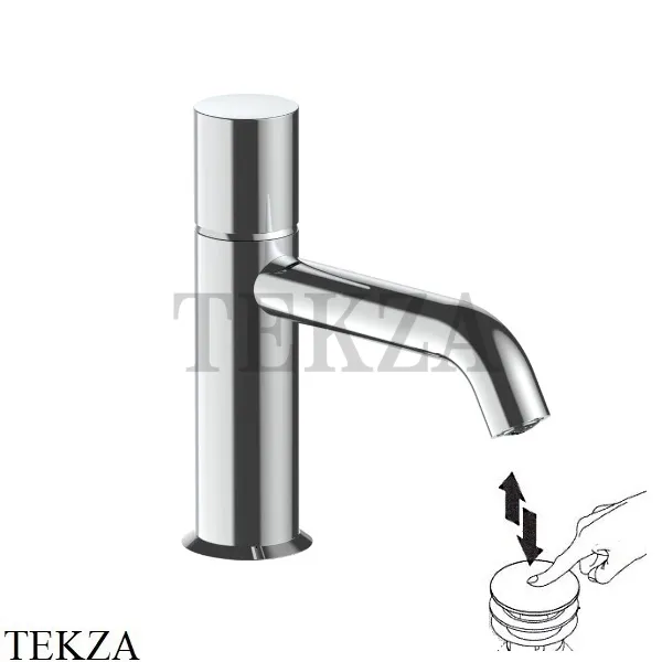 Fantini Nostromo Смеситель для раковины, донный клапан clik-clak 5002E903F, хром глянец