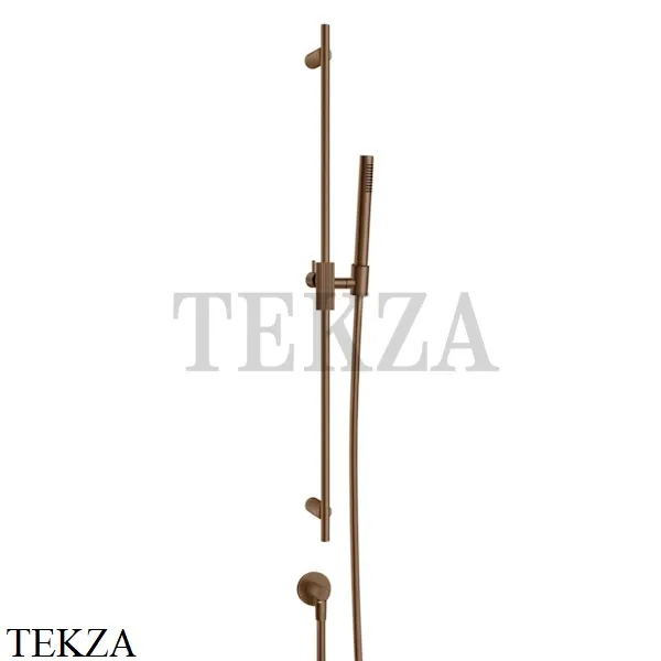 Gessi INGRANAGGIO Штанга в комплекте с душевой лейкой и выводом 63582-708, Copper Brushed