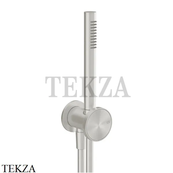 Gessi Origini NEUTRAL Душевой комплект с лейкой, шланг 1,50 м 66123-149, Finox Brushed Nickel