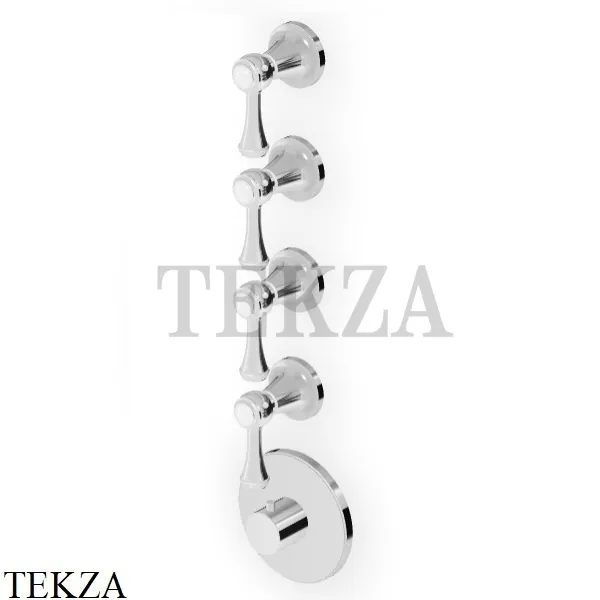 Zucchetti Agora Classic Термостат для душа, 4 выхода, внешняя часть ZAL662, хром глянец