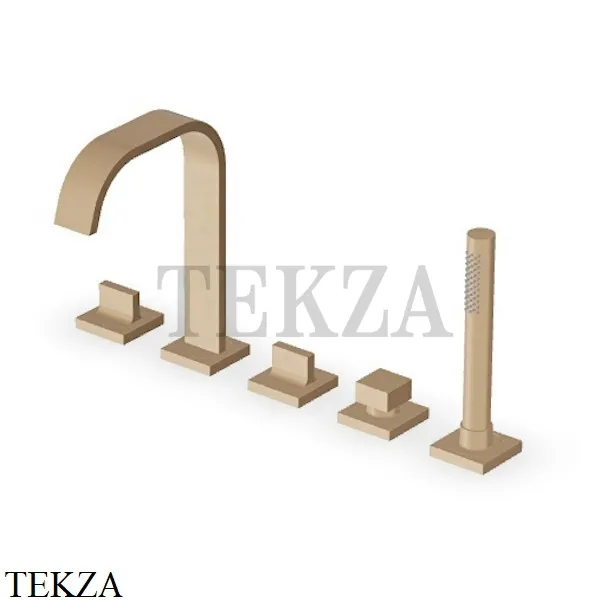 Zucchetti Aguablu Смеситель для ванны, на 2 позиции ZA5470.P31, brushed british gold PVD