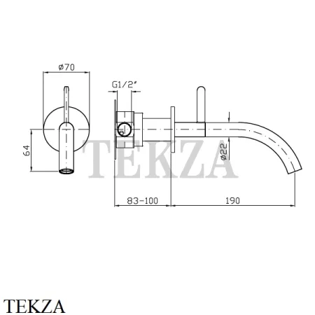 Zucchetti Скрытая часть для настенного смесителя R97832