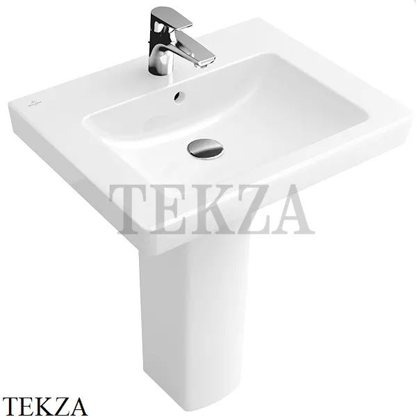 Villeroy & Boch SUBWAY 2.0 Раковина 55х44 подвесная или на пьедестал 71135501, белый глянец