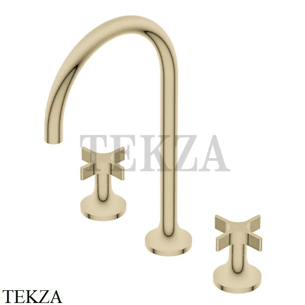 Ritmonio Diametro35 Cross Смеситель для раковины, без гарнитура PR53AE202 F37, Frosted Champagne