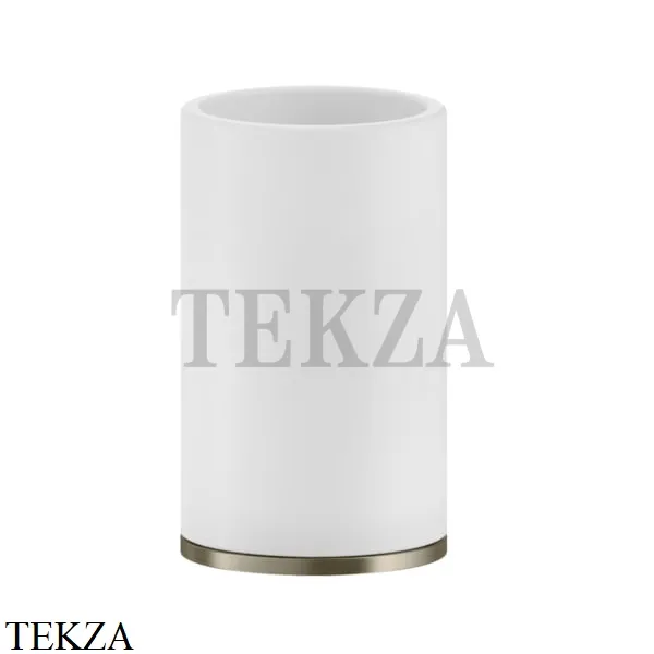 Gessi INCISO accessories Стакан настольный, композит белый 58531-149, Finox Brushed Nickel