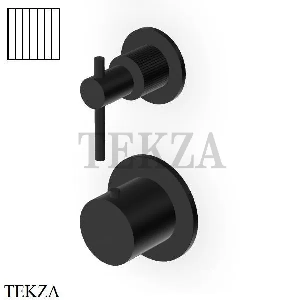 Zucchetti Helm Vertical Термостат для душа на 1 поток, внешняя часть ZHL801.XP81G2, brushed total black PVD