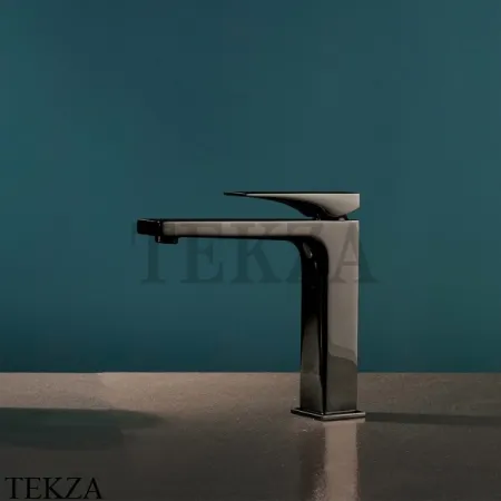 FIMA Carlo Frattini Zeta Смеситель для раковины, с донным клапаном F3961LNCS, Brushed black chrome