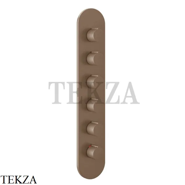 Gessi Ingranaggio-Anello Термостат для душа, 5 потоков, внешняя часть 43070-708, Copper Brushed