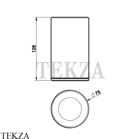 Gessi 316 ACCESSORIES Стакан для зубных щеток настольный, композит белый 54731-239, Steel Brushed