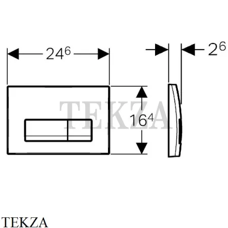 Geberit Delta51 Клавиша смыва для бачка UP100, пластик 115.105.21.1, хром глянец
