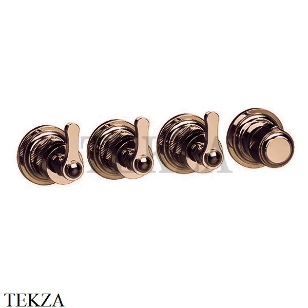 Gessi VENTI20 Термостат для душа, 3 потока, внешняя часть 65336-726, Warm Bronze Br.