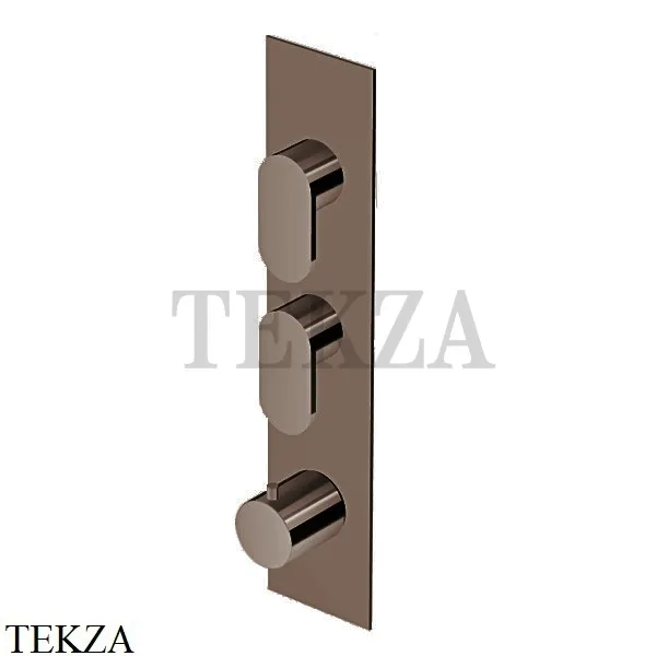 Zucchetti Octo Термостат для душа на 2 потока, внешняя часть ZOC660.P21, brushed chocolate PVD