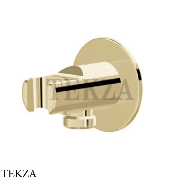 Newform Вывод для шланга с держателем для ручного душа 827.M0.071, Gold satin