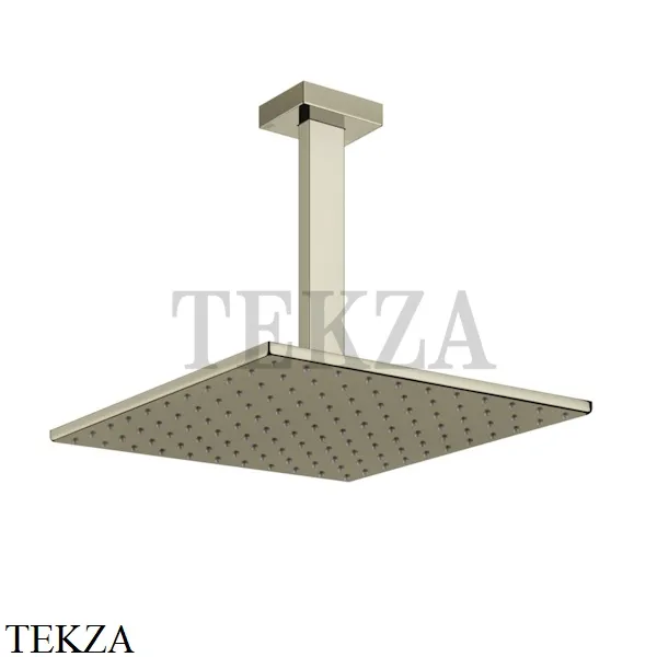 Gessi Rettangolo shower Верхний душ с потолочным кронштейном 15186-720, Nickel PVD