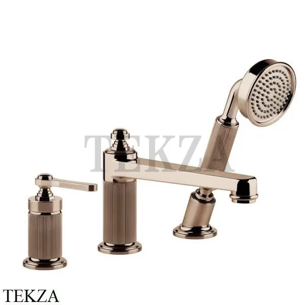 Gessi VENTI20 Смеситель на борт ванны, с гарнитуром 65037-030, Copper глянец