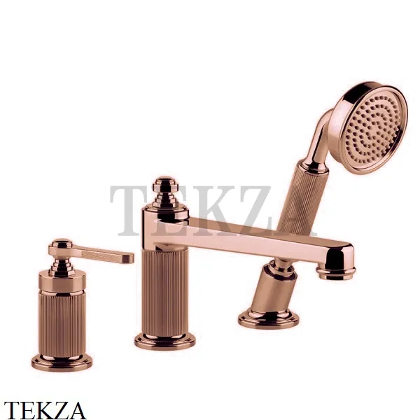 Gessi VENTI20 Смеситель на борт ванны, с гарнитуром 65037-708, Copper Brushed