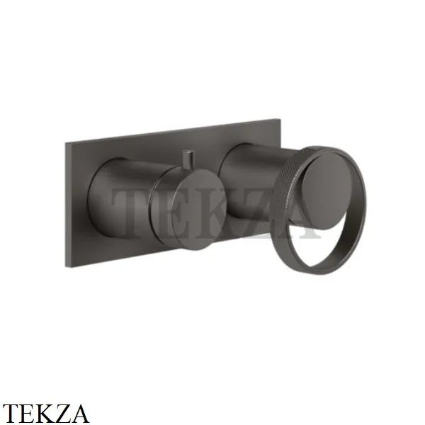 Gessi ANELLO Смеситель для душа с переключателем 2 потока 63379-707, Black Metal Brushed