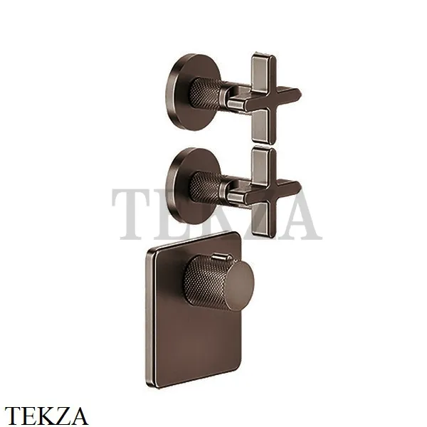 Gessi INCISO WELLNESS Термостат 2 выхода, внешняя часть 58344-845, Dark Bronze
