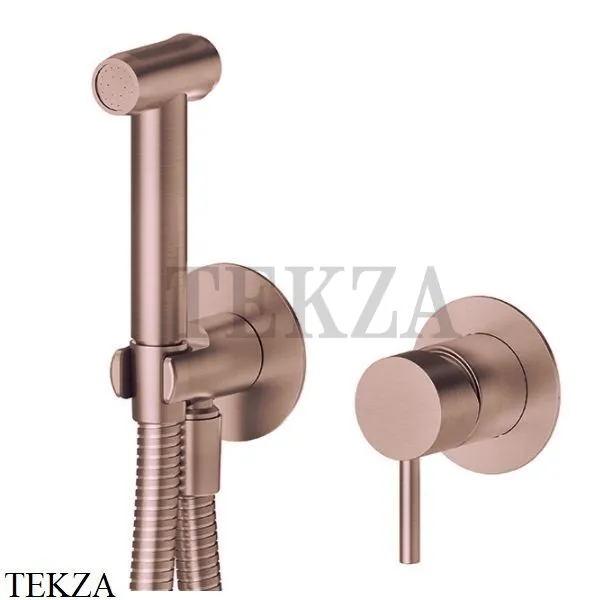 Newform Гигиенический душ и WC со смесителем и держателем 69681EX.59.067, PVD Brushed copper bronze