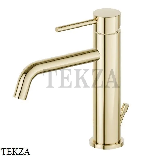 Newform XT Смеситель для раковины 150, с донным клапаном 4201.61.020, PVD Glossy gold