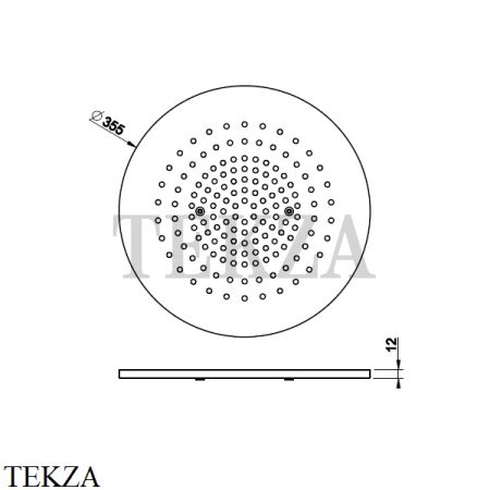 Gessi MINIMALI Накладная душевая панель 350, 1 функция 57018-238, Mirror Steel