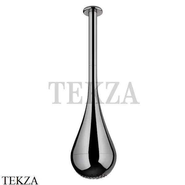 Gessi Goccia Потолочная каплевидная душевая лейка 33752-124, Black Metal глянец