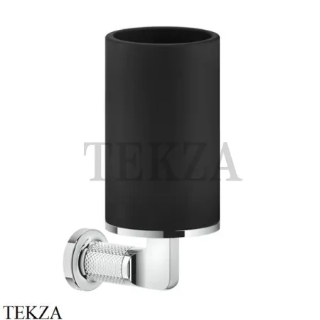 Gessi INCISO accessories Стакан настенный для зубных щеток, черный 58508-031, хром глянец