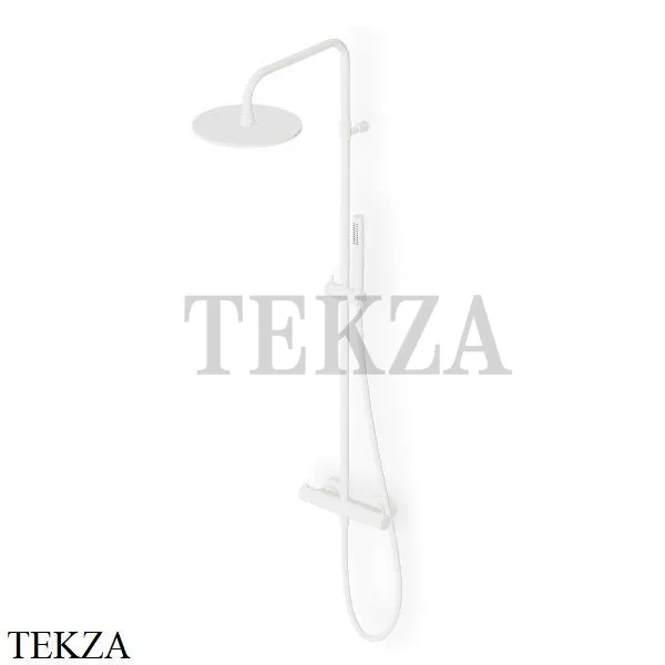 Zucchetti Pan Душевая колонна с термостатом и гарнитуром ZT7788.W1, белый матовый