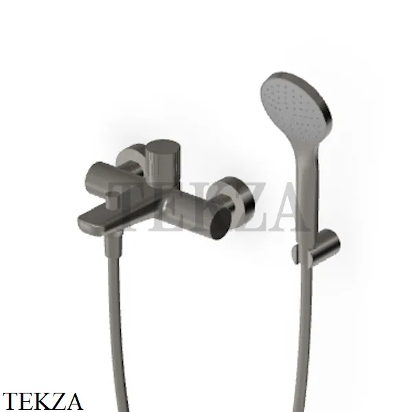 Zucchetti Todd Смеситель для ванны с изливом и гарнитуром ZTD490.C51, brushed metal black
