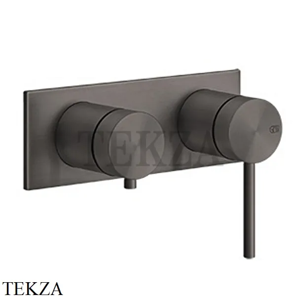 Gessi 316 SHOWER Смеситель для душа с переключателем, внешняя часть 54079-707, Black Metal Brushed
