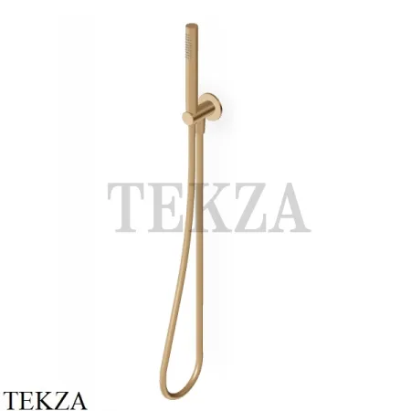 Zucchetti Душевой гарнитур, стержневая лейка, вывод Z93930.P31, brushed british gold PVD