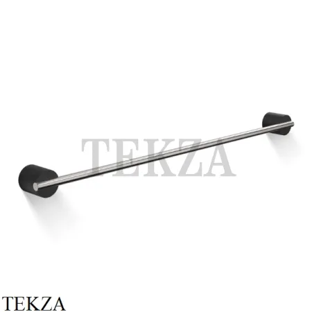 Decor Walther Stone Black HTE80 Держатель для банного полотенца, черный матовый-хром глянец