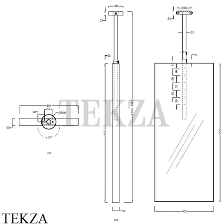 CIELO ARCADIA ARGO Телескопическое зеркало подвесное, без подсветки ARSP TL, Talco
