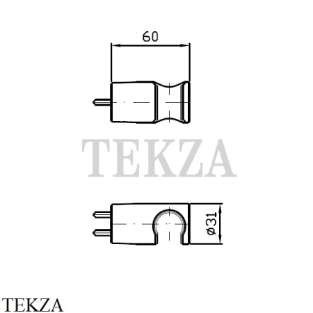 Zucchetti Держатель ручной лейки открытый Z93792.W1, bianco opaco goffrato