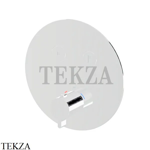 Newform XT Термостат для душа с кнопки Select на 2 потока 70402E.01.014, белый матовый