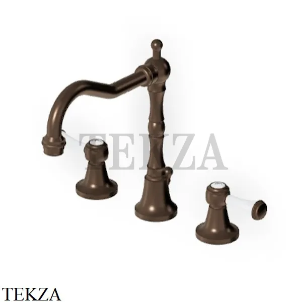 Zucchetti Agora Classic Смеситель для раковины с донным клапаном ZAM405.P21, brushed chocolate PVD