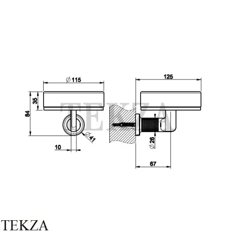 Gessi INCISO accessories Мыльница настенная, композит белый 58501-706, Black Metal