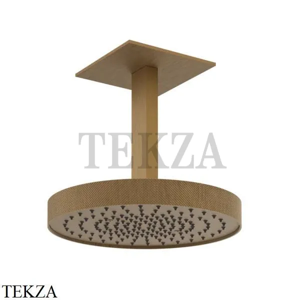 Gessi Inverso Diamantato Верхняя лейка с кронштейном D30 см 63472-713, Antique Brass