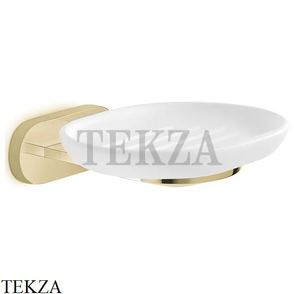 Newform O’RAMA Мыльница подвесная с держателем, керамика 67200.59.098, PVD Brushed pale gold