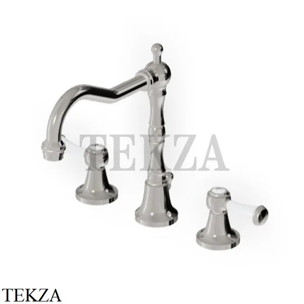 Zucchetti Agora Classic Смеситель для раковины с донным клапаном ZAM405.C8, nickel глянец